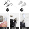 Step-by-step instructions showing how to use a custom photo tapestry product with two components.