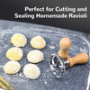 Ravioli Stamp and Cutter Set with Wooden Handle