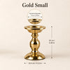 Black and Gold Retro Metal Pillar Candle Holder