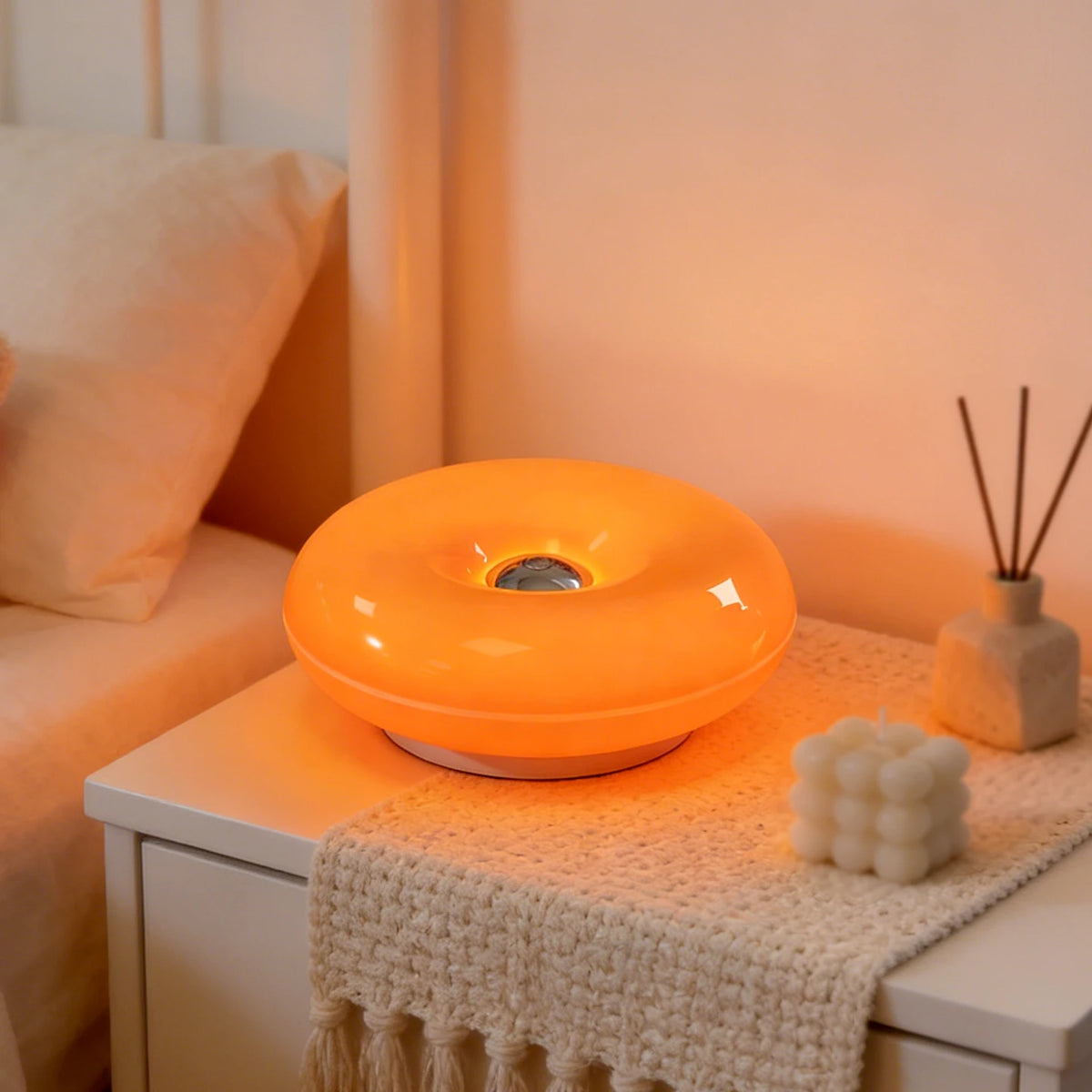 Dimmable Donut LED Table Lamp with Warm Ambient Glow