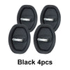Four black silicone car door lock protector bumper pads