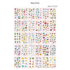 A collection of 30 pieces of waterproof temporary body art stickers featuring various cute and colorful designs.
