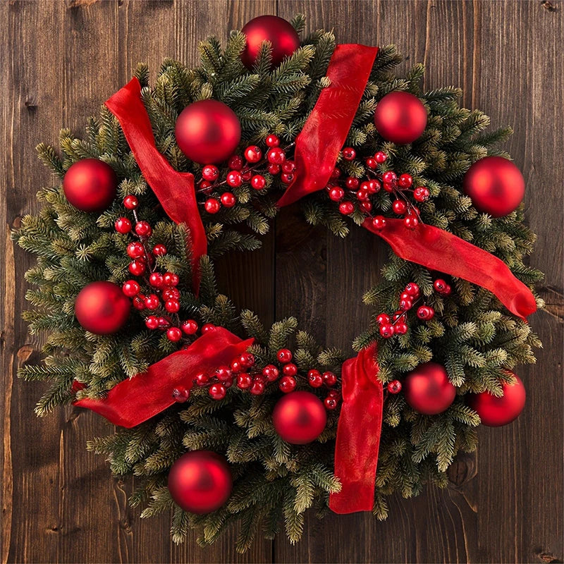 Set of Red Berry Branches for Holiday Wreaths & Centerpieces
