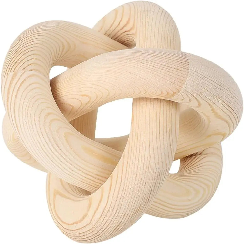 Hand carved light wood knot design for coffee table decor