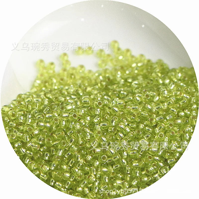 Silver Rice Glass Beads for Jewelry Making