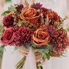 Artificial Fall Rose & Chrysanthemum Bouquet