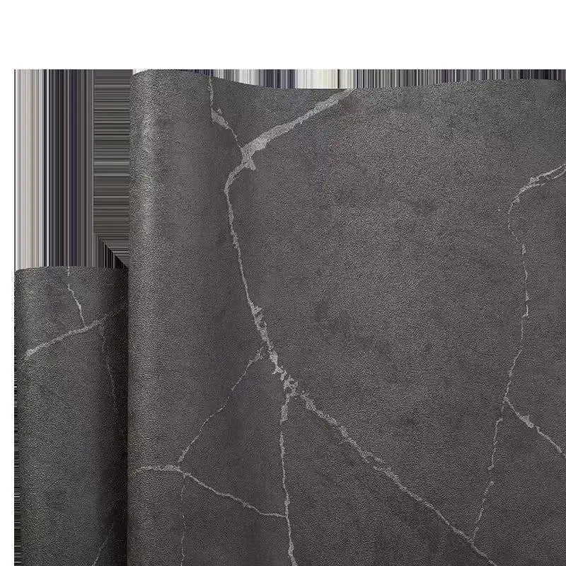 Roll of matte marble self-adhesive waterproof wallpaper showing natural veining patterns
