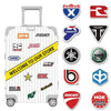 A collection of racing car graffiti stickers featuring various brands like Rays, Triumph, and Ducati.