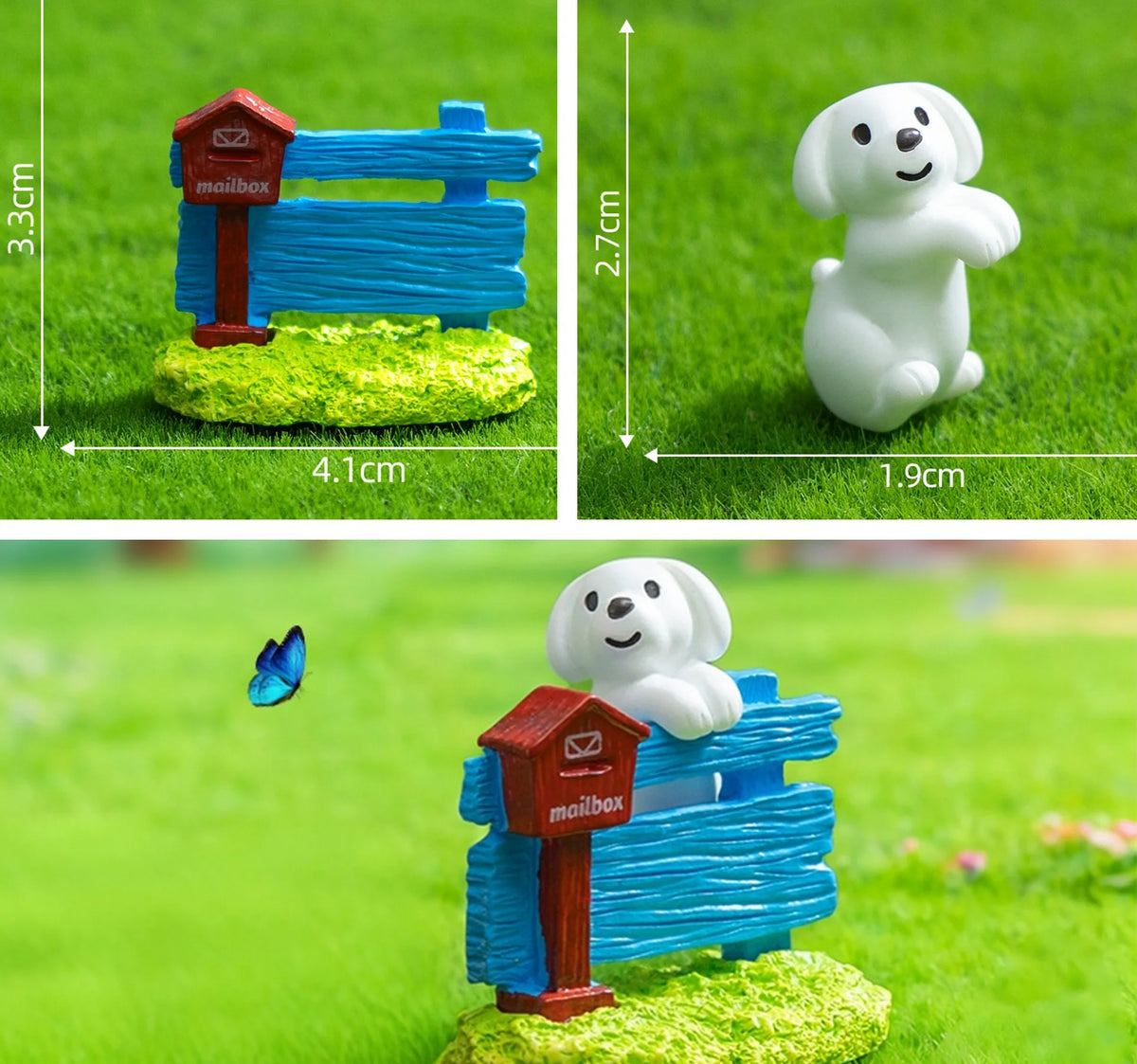 Miniature Fairy Garden Ornaments | Set of Resin Accents