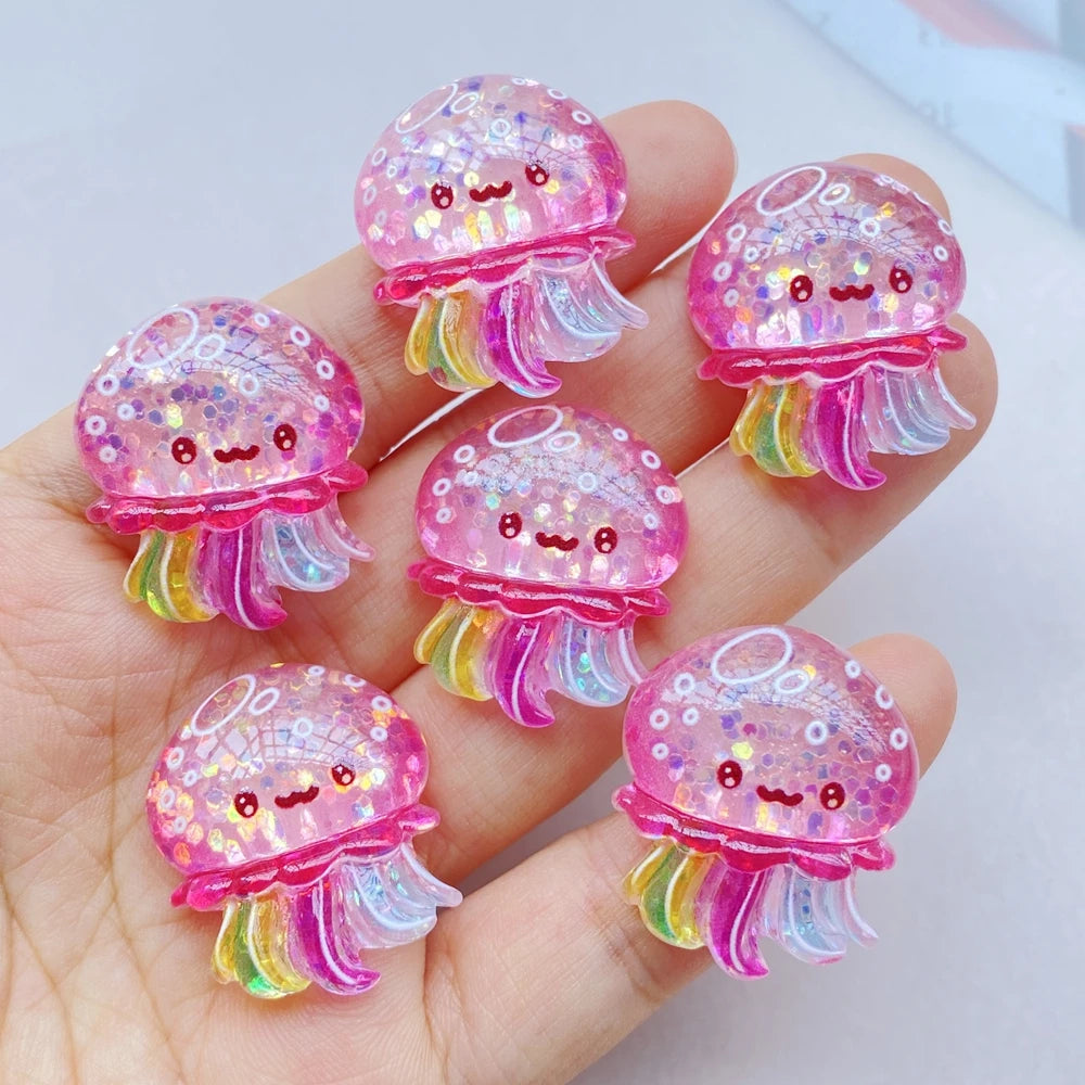 Cute Resin Ocean Animal Charms for Crafting & Accessories