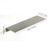 A rectangular aluminum floating wall shelf with dimensions 50cm long and 12cm deep.
