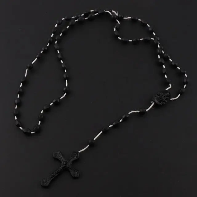 Assorted Plastic Rosary Necklaces (Set of 12)