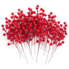 Set of Red Berry Branches for Holiday Wreaths & Centerpieces