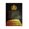 A black canvas featuring a laurel wreath design above a quote about the credit belonging to those who strive valiantly.