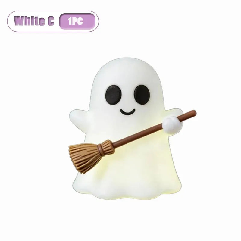 Glow-in-the-Dark Mini Ghost Figurine for Halloween Décor