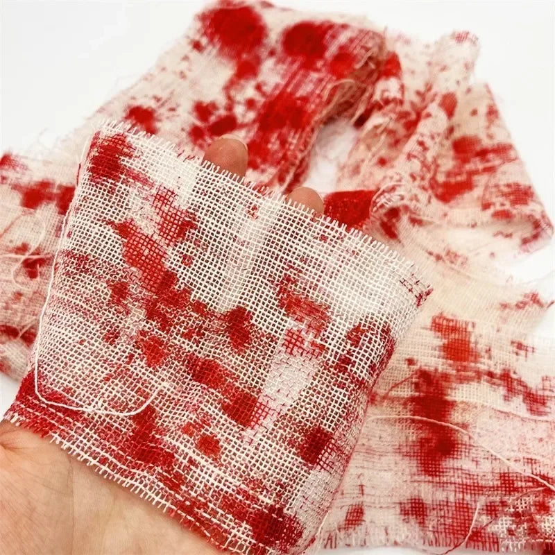 Creepy Blood-Stained Gauze Roll for Halloween Costumes & Decor