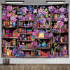 Enchanted Library Staircase Tapestry Wall Hanging