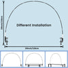 Diagram showing different installation methods for a black table balloon arch kit.