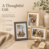 Classic Woodgrain Photo Frame for 4x6 Pictures with White Mat