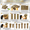 Step-by-step guide for assembling leopard star balloons and fringe curtain decoration.