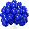 A bunch of blue latex party balloons for events