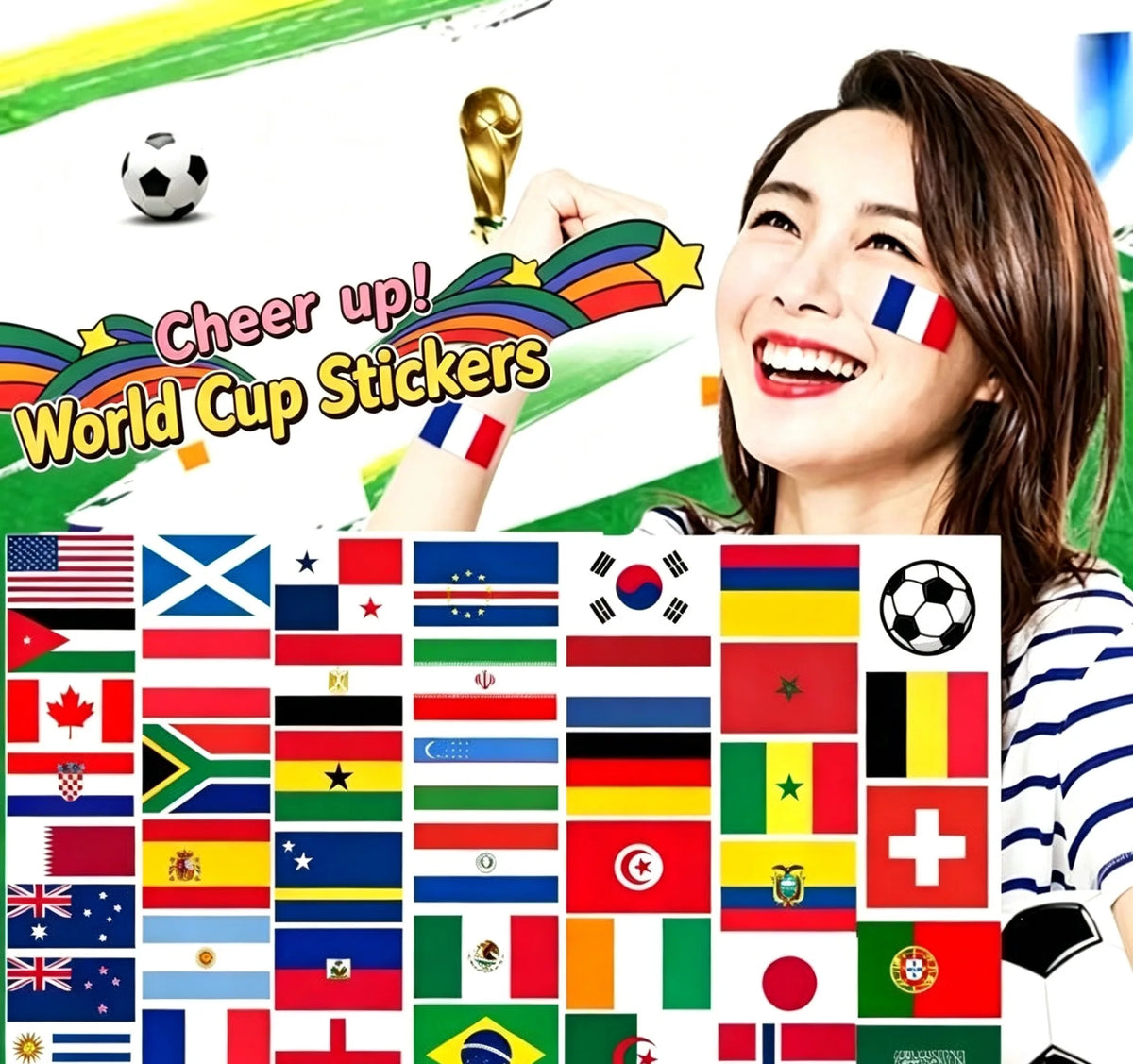 World Flags Decorative Sticker Pack – 4 Sets of 200