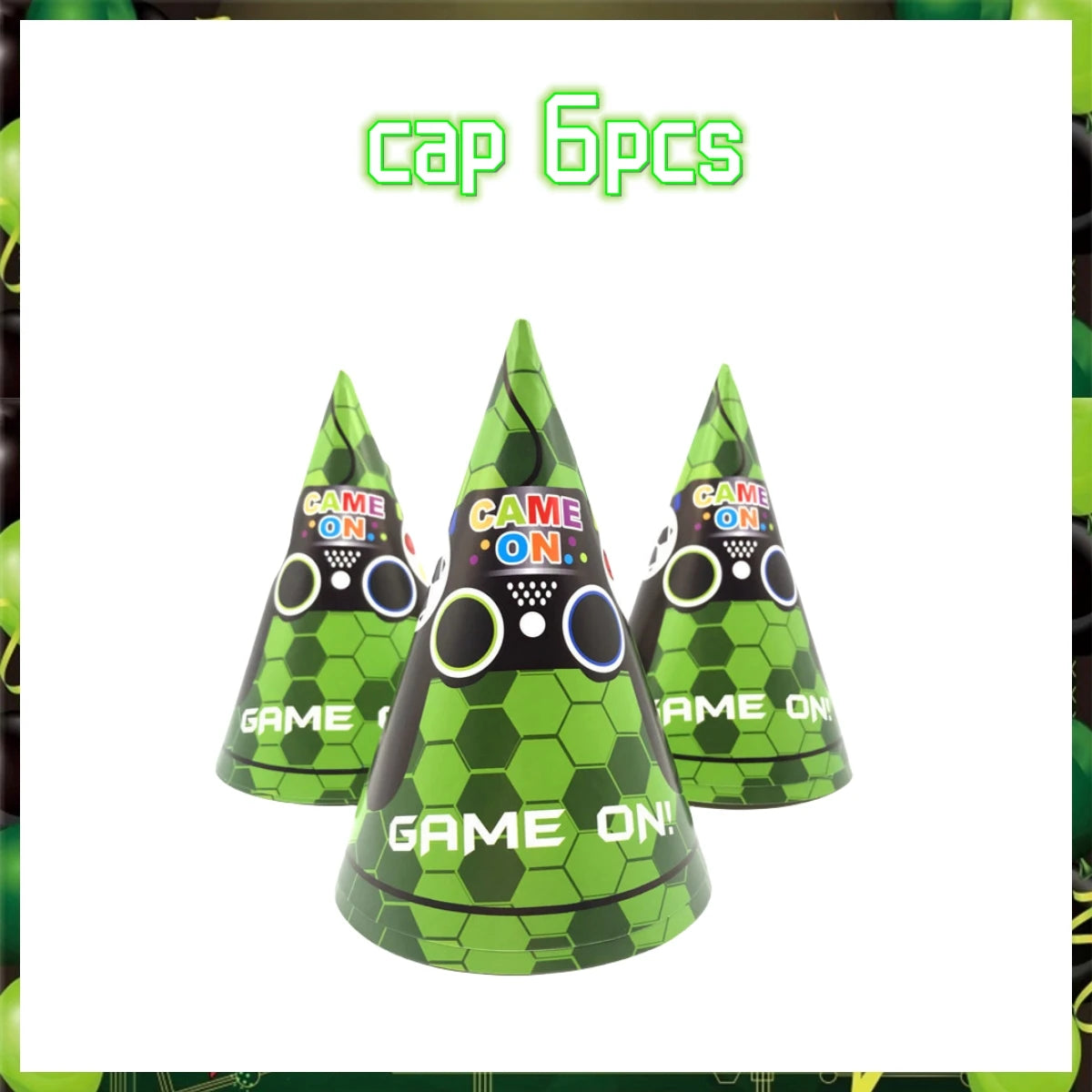 Green Video Game Birthday Party Supplies Kit with Gamepad Balloons