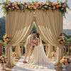 Wrinkle-Free Polyester Backdrop Curtain for Events & Photography