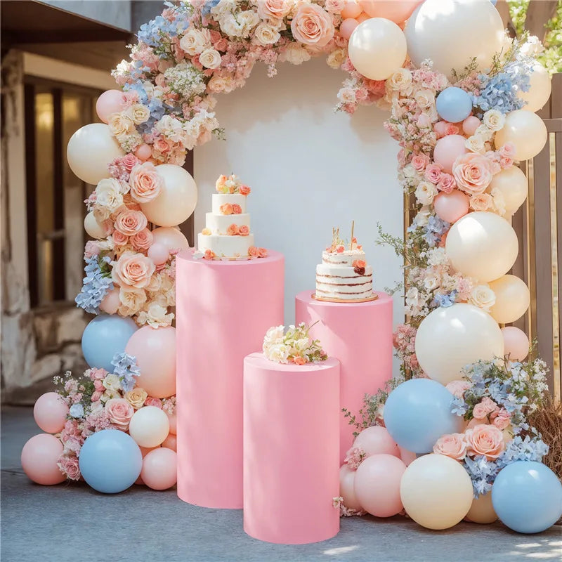 Spandex Cylinder Stand Covers for Weddings and Events