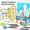 72-Color Acrylic Paint Pen Set with Brush Tips