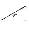 A long, dark brown metal magic wand with a decorative tip, shown diagonally against a white background.