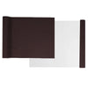 A dark brown suede wrap fabric is shown next to a white sheet of material for DIY projects.