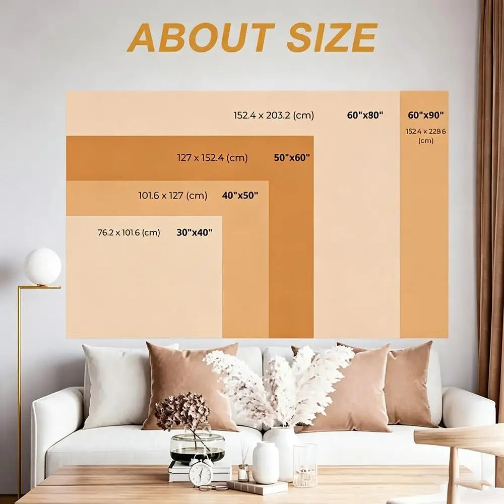 A large banner featuring various size options and color palettes for a decorative banquet flag.
