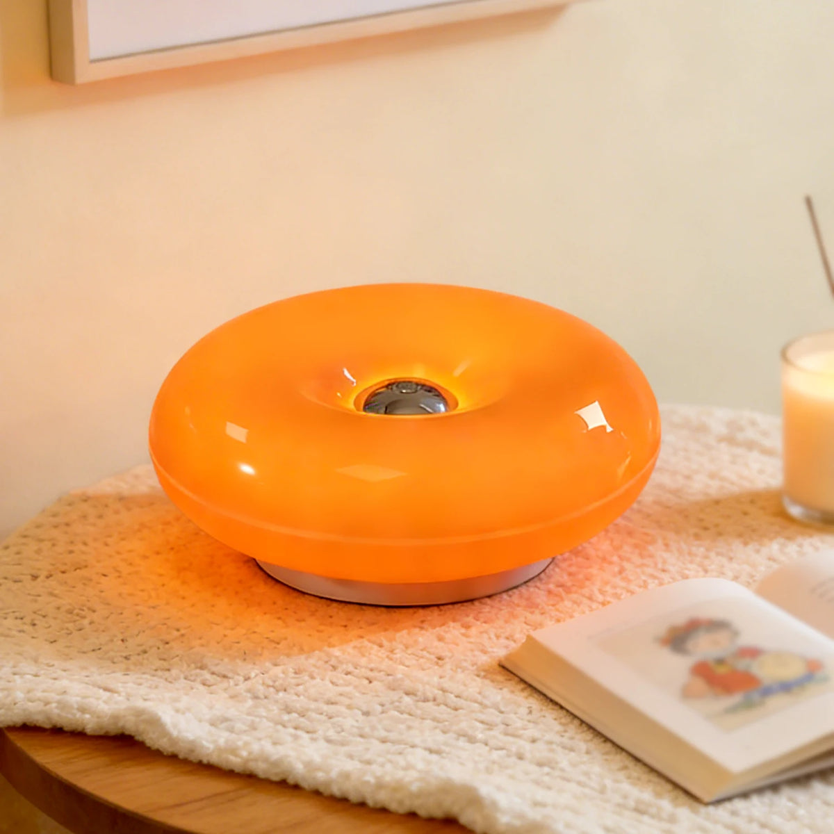 Dimmable Donut LED Table Lamp with Warm Ambient Glow