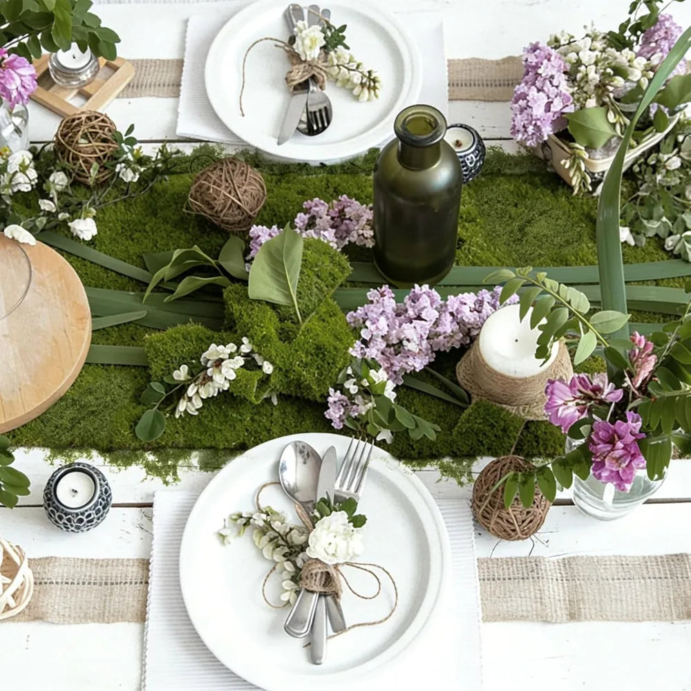Artificial Moss Mat for Table Runner and DIY Decor
