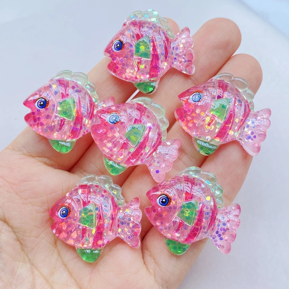 Cute Resin Ocean Animal Charms for Crafting & Accessories