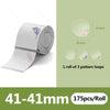 Roll of 3 pattern loops thermal label paper with 41-41mm width for mini label printers