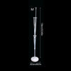 A white adjustable balloon stand with a pole and base for party decorations.