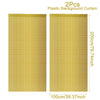 Two pieces of gold sequin glitter fabric used as a plastic background curtain for events