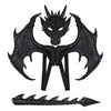 Black dragon wings and tail cosplay costume set for kids