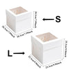 White bakery boxes with a window shown from the side, indicating dimensions of 20.3cm and 25.3cm.
