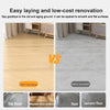 Comparison of wood grain film applied to a floor surface before and after renovation.