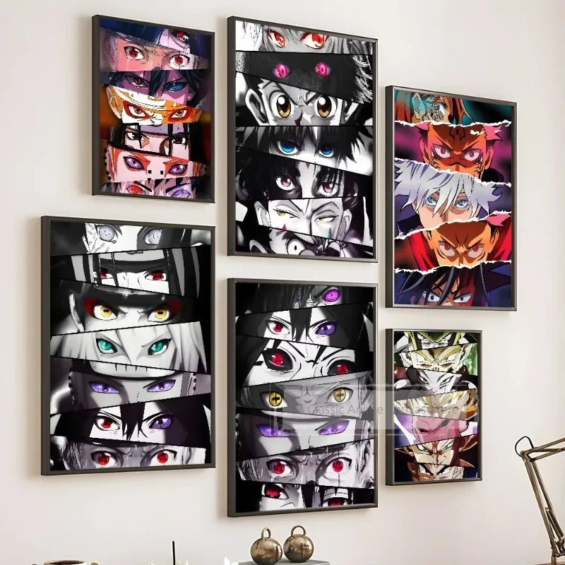 Japanese Anime Eyes Art Print – Nordic Style Wall Decor