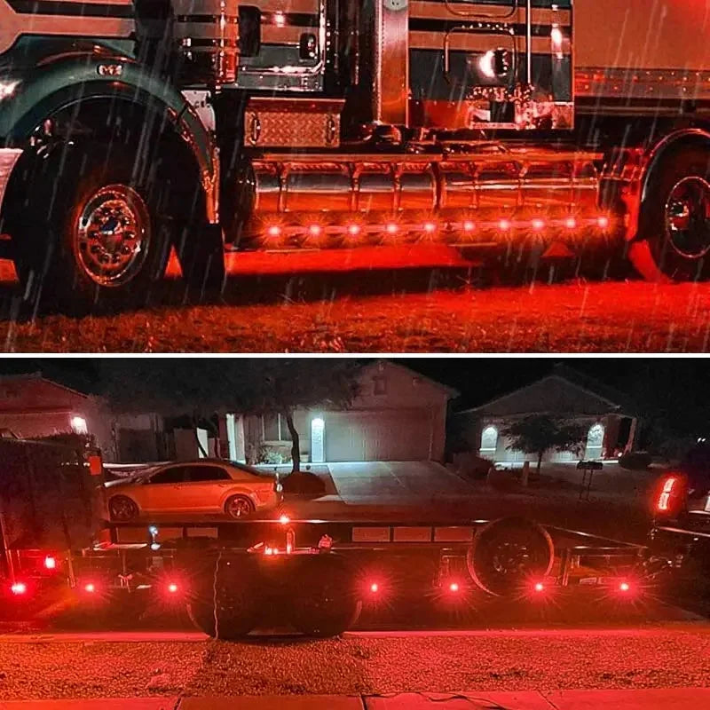 LED Side Marker Light with Three Lighting Modes for Trucks, Trailers, and Vans