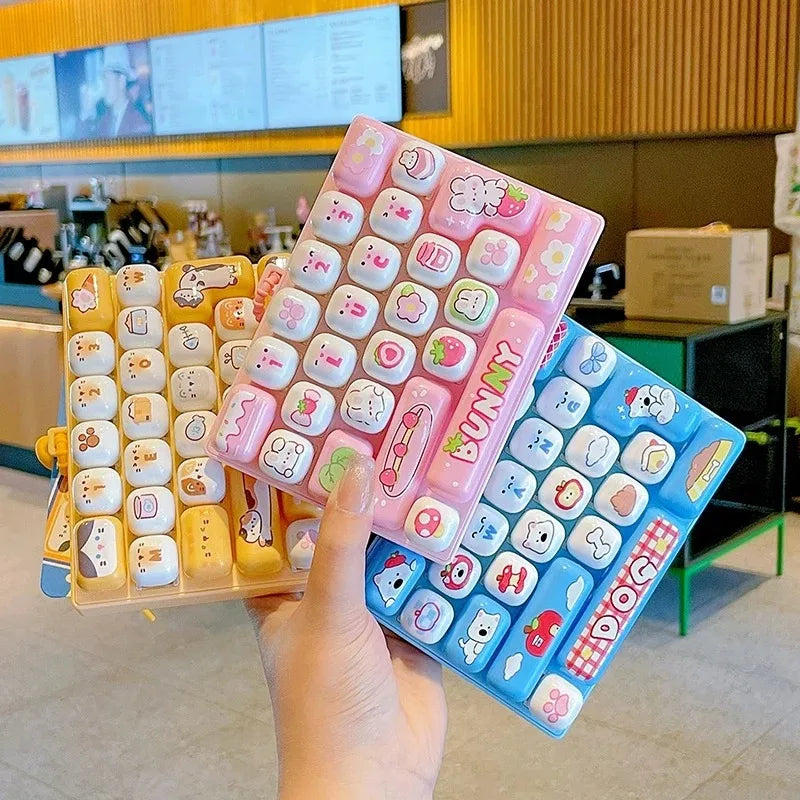 Giant Keycap Fidget Clicker Keychain Set