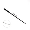 A long, thin black metal-resin magic wand with a 35cm length.