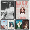 A collage of four posters featuring Lana Del Rey imagery and album art.