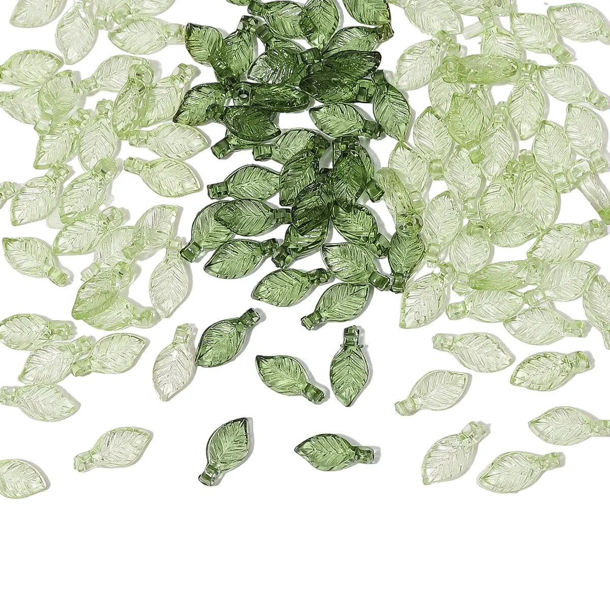 Acrylic Tree Leaf Mini Beads for DIY Jewelry Making