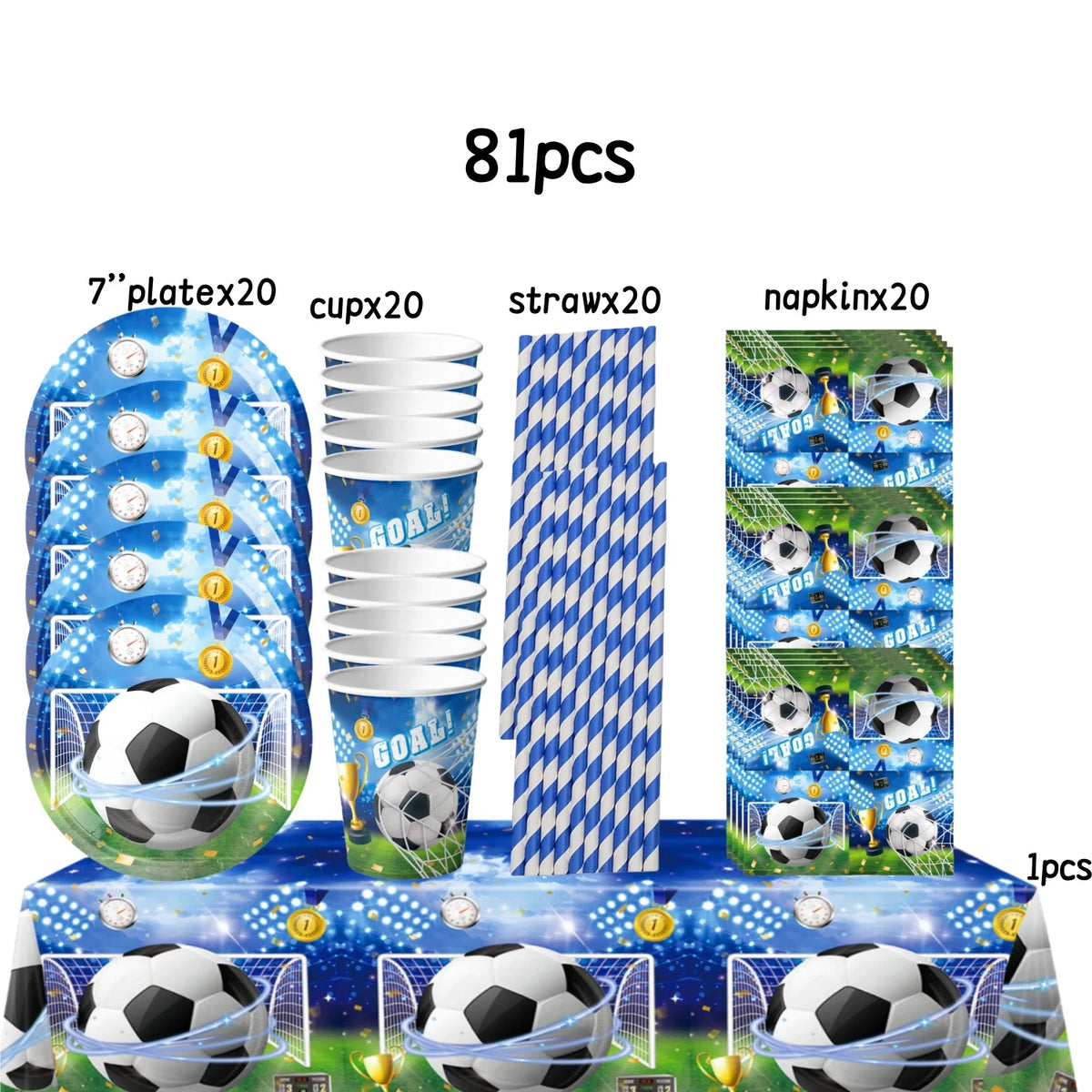 Soccer Birthday Party Decoration Kit