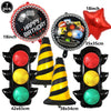 Race Car Birthday Party Balloon Decoration Set with Traffic Lights, Cones & Checkered Flags